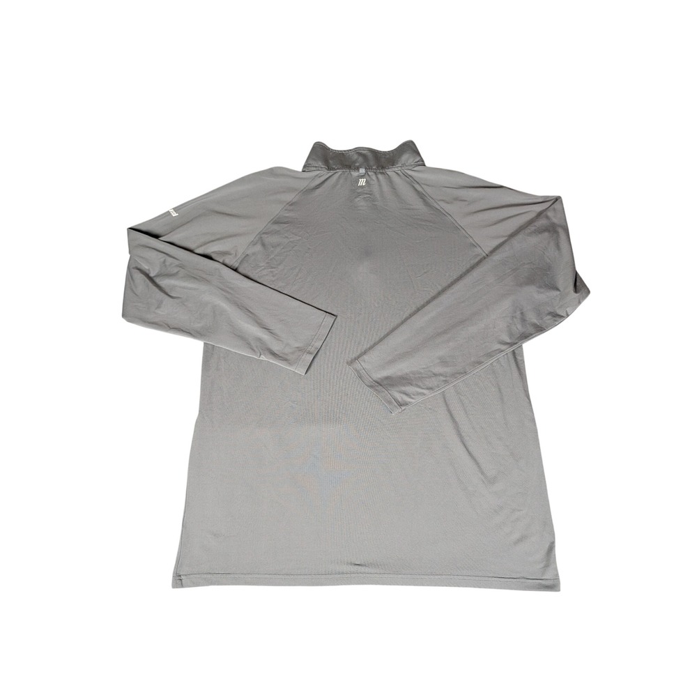 Marucci Mens‎ Grey Quarter Zip Pullover Long Sleeve Athletic Performance Shirt - Picture 3 of 9